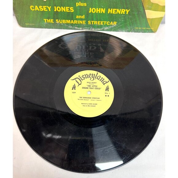 Walt Disney Vintage Disneyland Record "The Little Engine That Could" Plus Casey - Picture 4 of 4